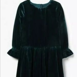 NWT green crushed velvet dress